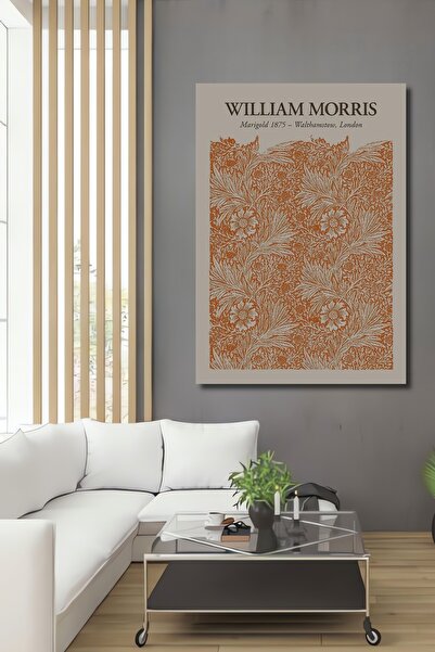 Teona Ahşap Tablou decorativ din lemn dreptunghiular William Morris Marigold