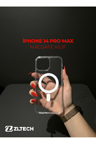 iPhone 14 Pro Max Uyumlu Magsafe Özellikli Sert Şeffaf Kılıf PLASTIC COVER