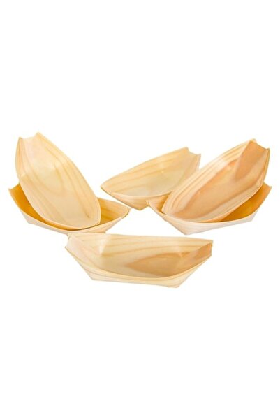 ANTBRO Set 6 boluri din bambus în formă de gondolă Antbro®, ideale pentru bucătăria asiatică și sushi, 14cm