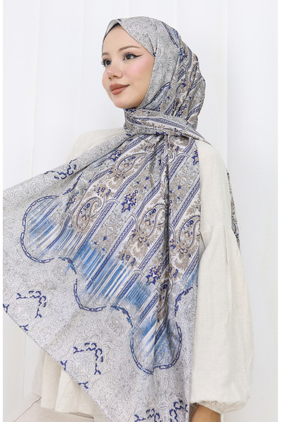 sefamerve Indický voál šál 70321-02 tmavě modrá