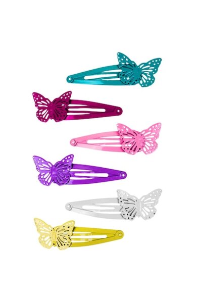 Maison du Paradis Set 6 agrafe de păr colorate cu fluturi decorativi, Maison ...