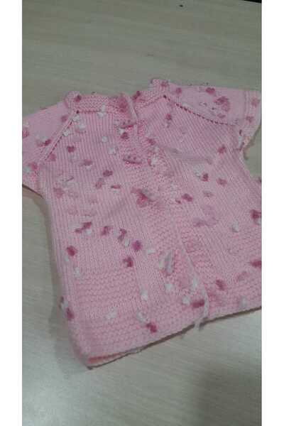 Papatyam El Örgüsü Şiş İşi Bebek Yeleği El İşi Bebek Çocuk Örgü Yelek//