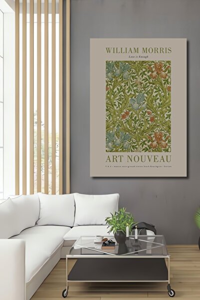 Teona Ahşap Tablou decorativ din lemn rectangular William Morris Art