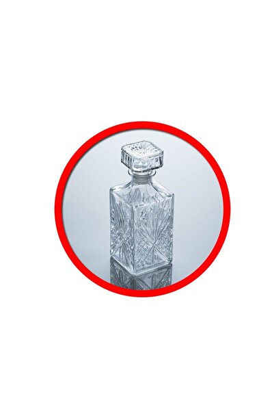 OEM Liquor Bottle with Square Shape and Relief Pattern, 950 ml, Transparent