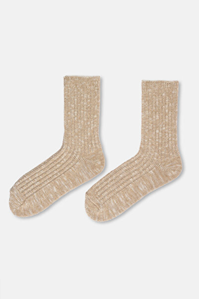 Eros Beige Women's Cotton Winter Socks
