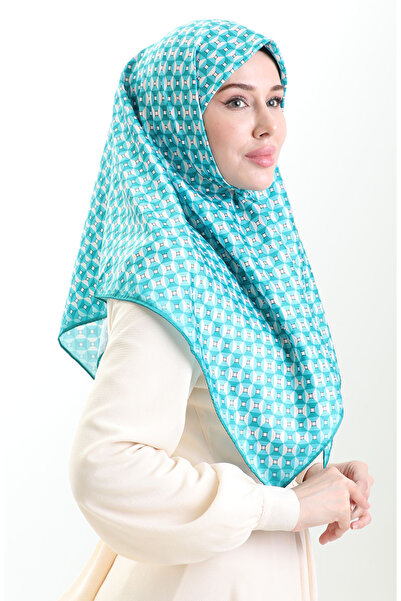 sefamerve وشاح رايون رقمي 70307-10 أخضر كاجلا