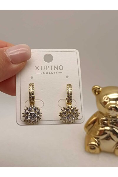 TLSMACCESORIES ÇELİK XUPING ZİRKON TAŞLI GOLD KÜPE