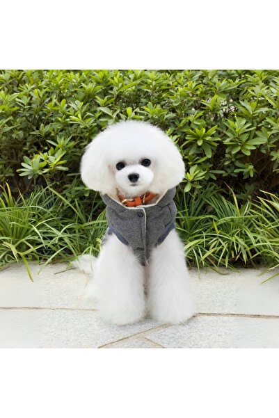 OEM Vesta flausata de iarna cu gluga, pentru animale de companie mici si mijlocii, DOG-15