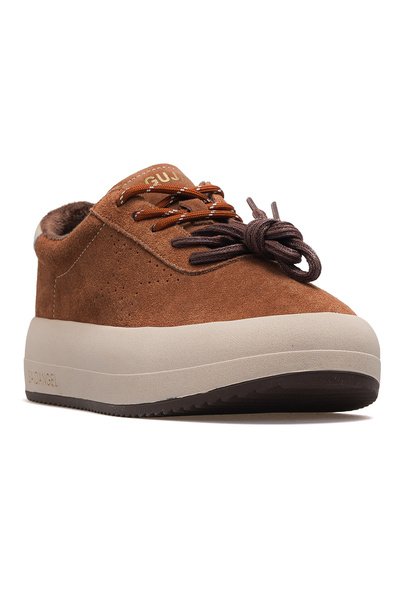 Guja Γυναικεία δερμάτινα παπούτσια sneaker 25k 25k372 Z Camel Nubuck