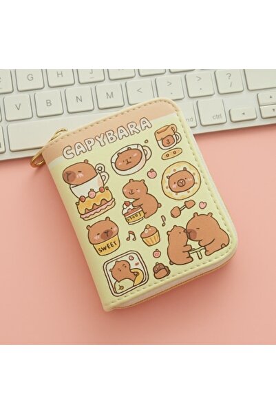 OEM Compact Women's Wallet - Capybara Design, Fun, With Zipper and Compartments, Mini Size