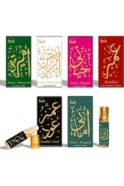 dukhni Attar Oil Set | Authentic Arabic Fragrance Oils | 100% Pure, Alcohol-Free Halal Blends | Amaa
