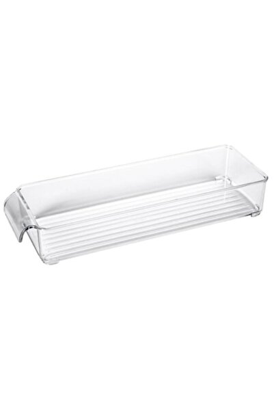 M Deco Organizator de frigider din plastic transparent, 30x10x5 cm,