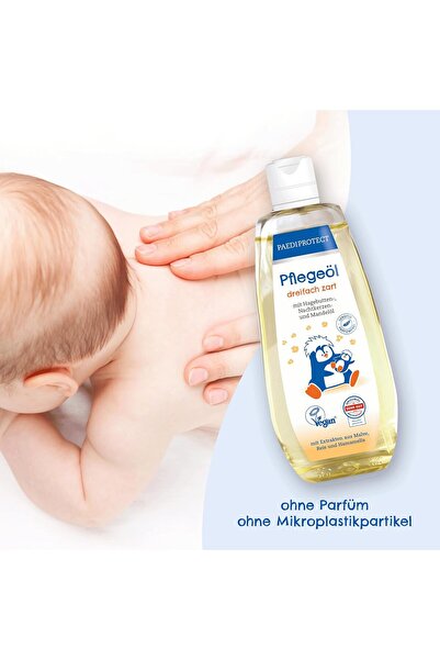 PaediProtect Baby and Child Care Oil, 200 ml, Almond Oil for Delicate Skin, Fragrance-Free by