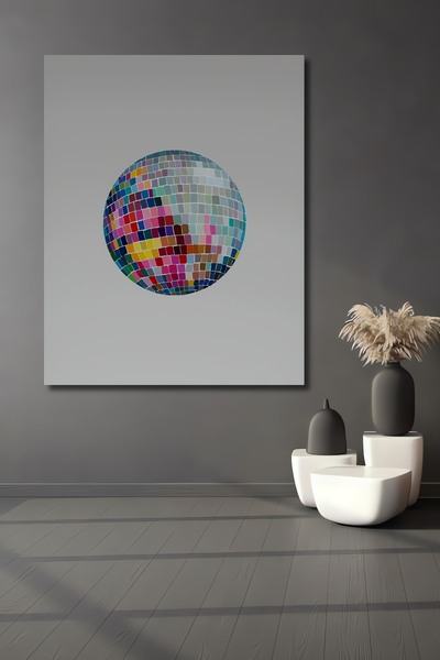 Teona Ahşap Culoare decorativă pentru pictură dreptunghiulară din lemn Disco Globe