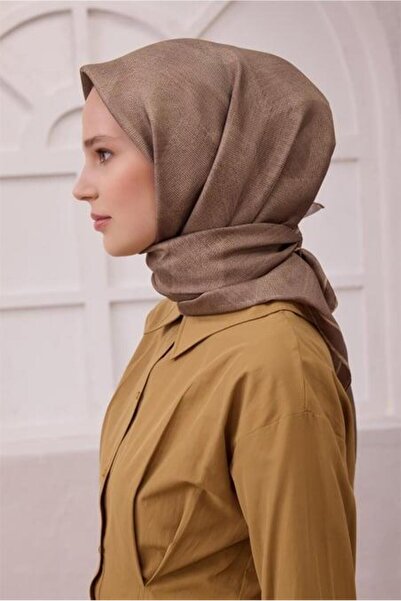 Belli Tivil шал от чиста коприна IST 4201 - 46 Кафяв геометричен мотив