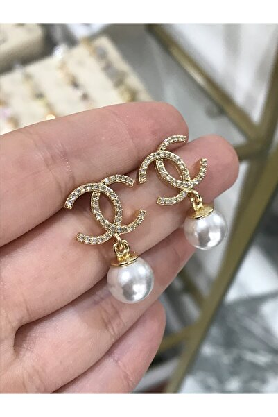 the ASEL İNCİ Muadil Marka Taş ve İnci Detaylı Küpe