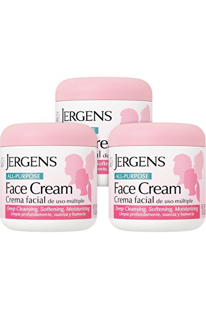 Jergens كريم مرطب للوجه للبشرة الجافة، 15 أونصة (عبوة من 3 قطع)