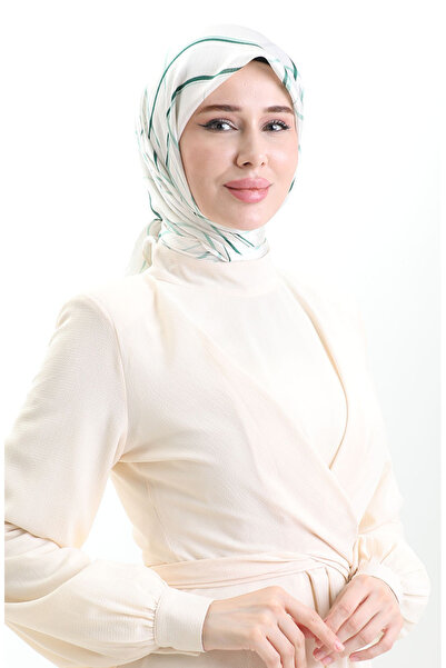 sefamerve Φουλάρι με σχέδιο Jan Jan 70315-07 Σμαραγδένιο Πράσινο Μέντα Πράσινο