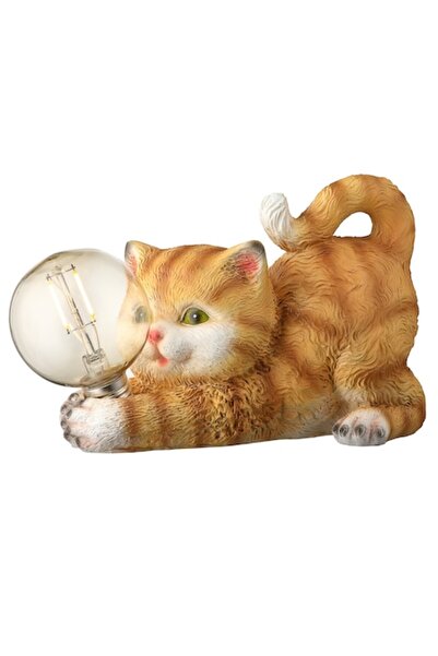 STA Solar Lamp, Cat-Shaped with LED Bulb for Garden