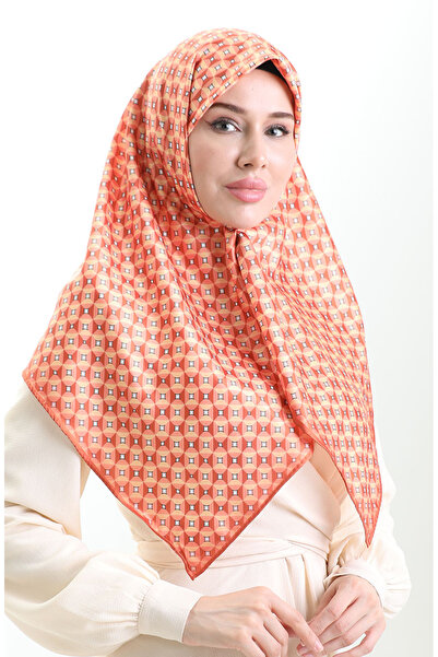 sefamerve Eșarfă digitală din raion 70307-04 Cupru