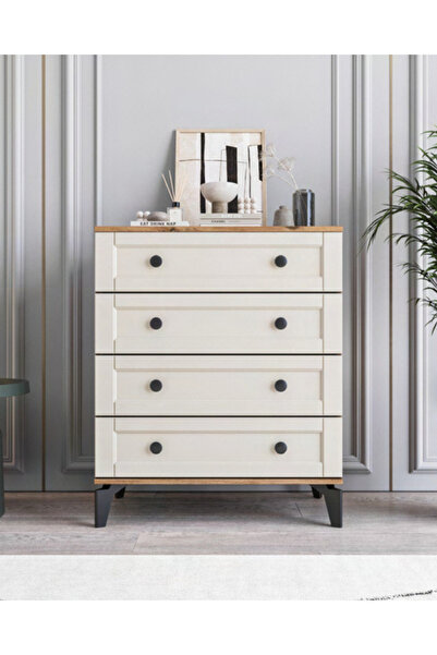 miracool Karin 4 Çekmeceli Şifonyer / %100 MDF / Ücretsiz Kurulum - Teslimat