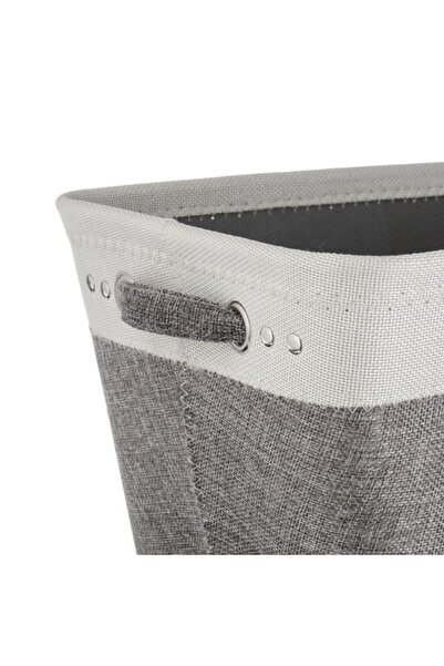 ANTBRO ® Textile Storage Basket Gray with Handles, 36x26x20cm