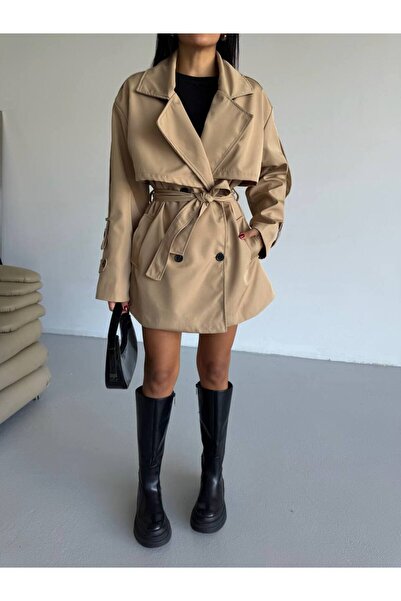 Dimalis Kadın Kemerli Trençkot
