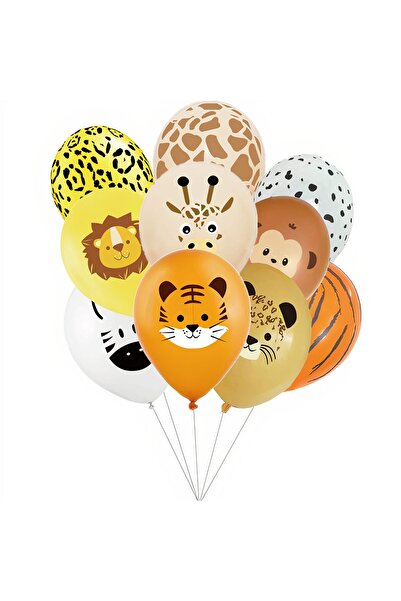 JML 120 Baloane din Latex, 10/Tipla Diverse Animale, 30cm 12/set