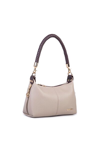 Nas Bag Kadın Mini Omuz ve Çapraz Çanta Örgülü Askılı (en: 23 cm , boy: 14 cm...