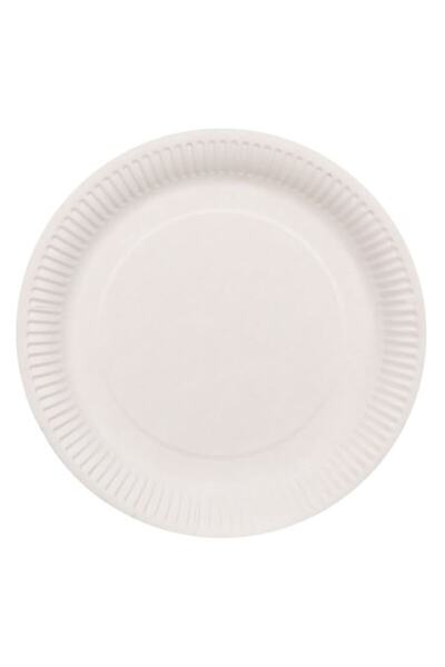 OEM Set of 10 white cardboard disposable plates, 23 cm