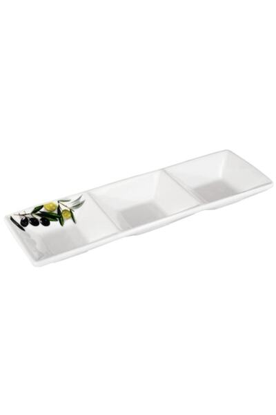 easyCTRL Porcelain Bowl for Appetizers and Sauces, 3 Compartments, 200ml