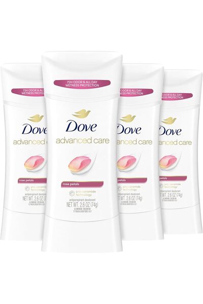 Dove Advanced Care Rose Petals Deodorant Stick - 48 Hour Protection, 2.6 oz