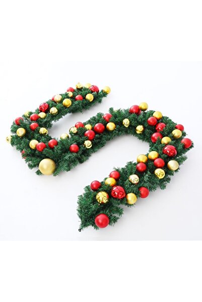 Flippy Διακοσμητική Χριστουγεννιάτικη Γιρλάντα με Πολύχρωμες Σφαίρες, Flippy, 2,70 μ., Πράσινη