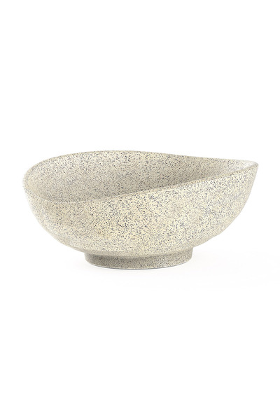 Külsan 36026.WG - Galaxy Beyaz Granit Efektli Kase 26x22 cm, Thermoset Melamin