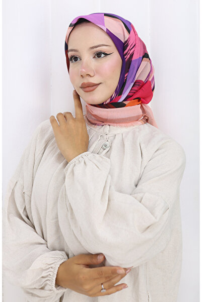 sefamerve Digital Printed Scarf 70320-03 Salmon Tan