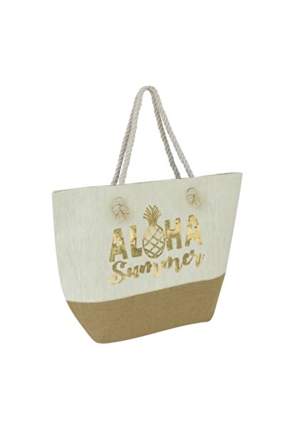 OEM Geantă de plajă, Summer Enjoy, multicoloră, 55x18x40 cm