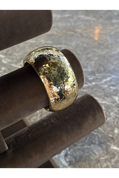 Tasarım Kalın Gold Dövme Model Kelepçe Bileklik