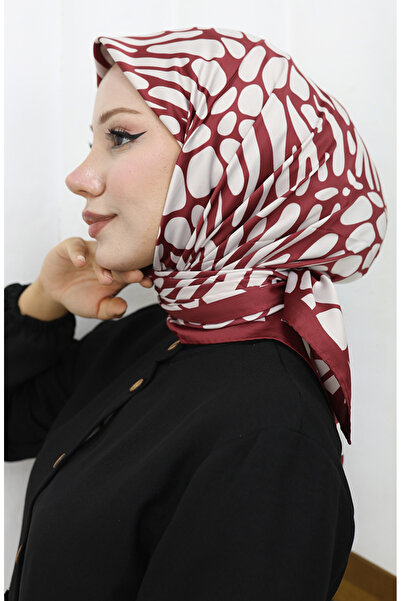 sefamerve Dijital Rayon Eşarp 70302-12 Bordo