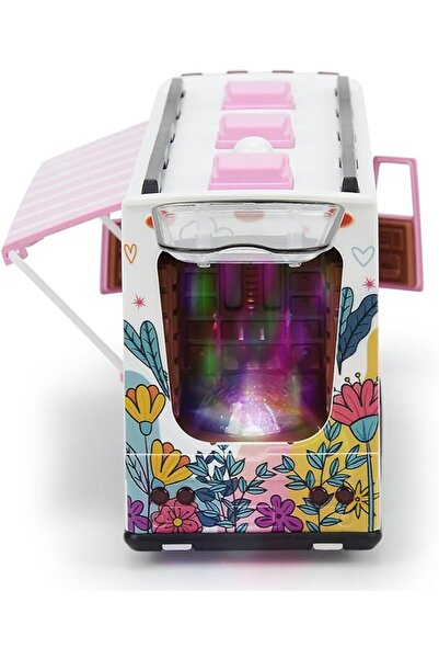 Brother Toys Uzaktan Kumandalı 3D Disko Işıklı 40 Parça Aksesuarlı Pembe Karavan Full Fonksiyon Oyuncak 38 Cm.