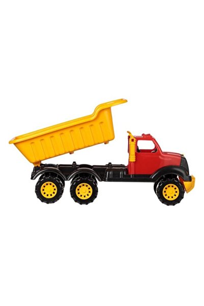 ANTBRO toy construction vehicle dump truck, plastic, red/yellow, 42x16x18 cm