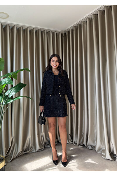 conconmoda Kadın Tüvit Elbise Ceket Takımı