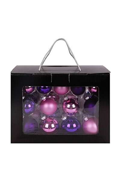 ANTBRO Set 26 Globuri de Crăciun Antbro® Mat și Strălucitor, Roz/Mov, Plastic...