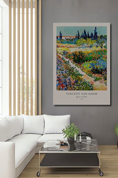 Teona Ahşap Tablou decorativ din lemn dreptunghiular Vincent Van Gogh Grădină