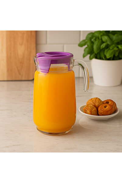 Dania Glass Jug with Plastic Lid