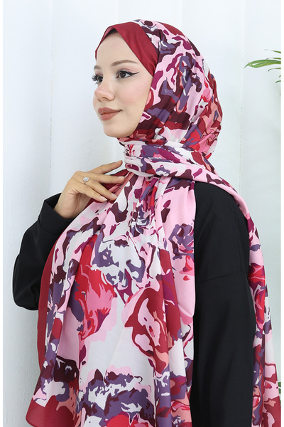 sefamerve Şal moale cu model 70317-09 Cireş Dusty Rose