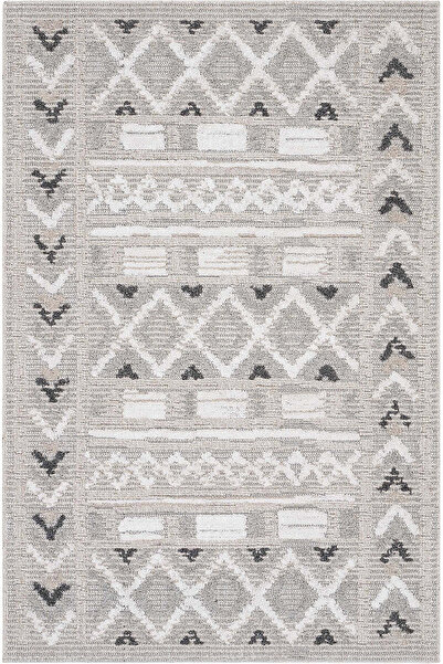 Cool Halı Adora Bej İnce Halı Kilim Pamuk Tabanlı Etnik Desenli Yumuşak Salon...