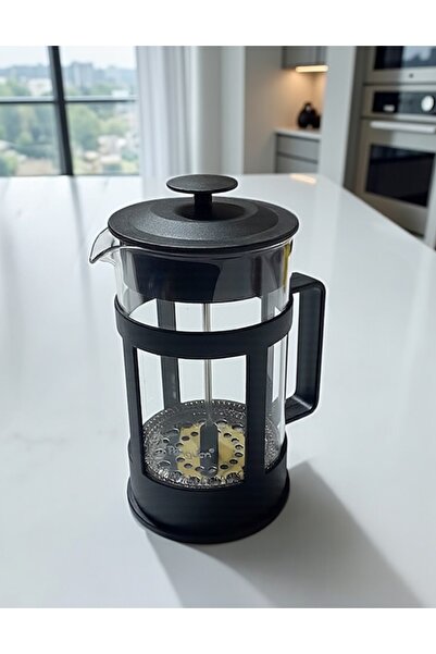 Penguen French press süzgeçli kahve çay evde barista kalitesi bitki çay pressi cam 600ml