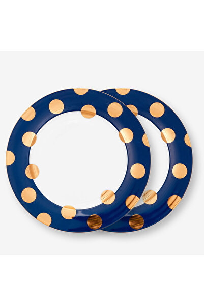 Pip Studio Dot Delight Lacivert Porselen Yemek Tabağı 26,5 Cm