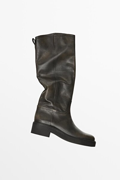 Massimo Dutti Yumuşatılmış deri bot