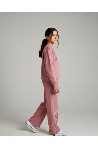 son öz bebe Set de trening pentru fete cu broderie florală cu 3 fire Ş cu căp...